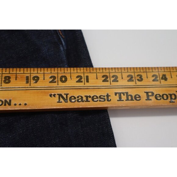 Aape by A Bathing Ape Loose 43X31 Men Indigo Garment Fly Button Camo Back Pocket - Picture 14 of 16